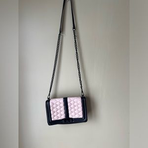 Rebecca Minkoff Love Clutch Shoulder Bag in Black/Latte